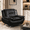 Black, variant on Gewnee Accent Chair Single Sofa, 42" Breathable Leather Sofa Chair with Solid Wood Frame & Metal Legs, Modern Furniture for Living Room Bedroom Office, Black & Red