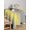 Yellow gray, variant on Green Grey Table Cloth, Modern Minimalist Solid Vertical Stripes Waterproof Tablecloth for Rectangle Tables, Reusable Washable Fabric Table Cover for Restaurant Kitchen Dining Tables 60"x84"