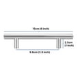 thumbnail image 3 of 6 inch Solid Stainless Steel Bar Handle Pull (5 Pack) Fine-Brushed Satin Nickel Finish w/ 3-3/4" 3.75in Hole Center for Door Kitchen Bathroom Bedroom Furniture Cabinet Hardware Dress Drawer, 3 of 9