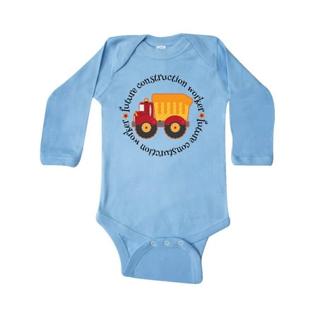 

Inktastic Future Construction Worker Truck Gift Baby Boy Long Sleeve Bodysuit