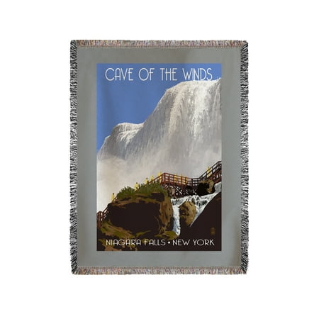 Niagara Falls, New York - Cave of the Winds Close Up - Lantern Press Artwork (60x80 Woven Chenille Yarn