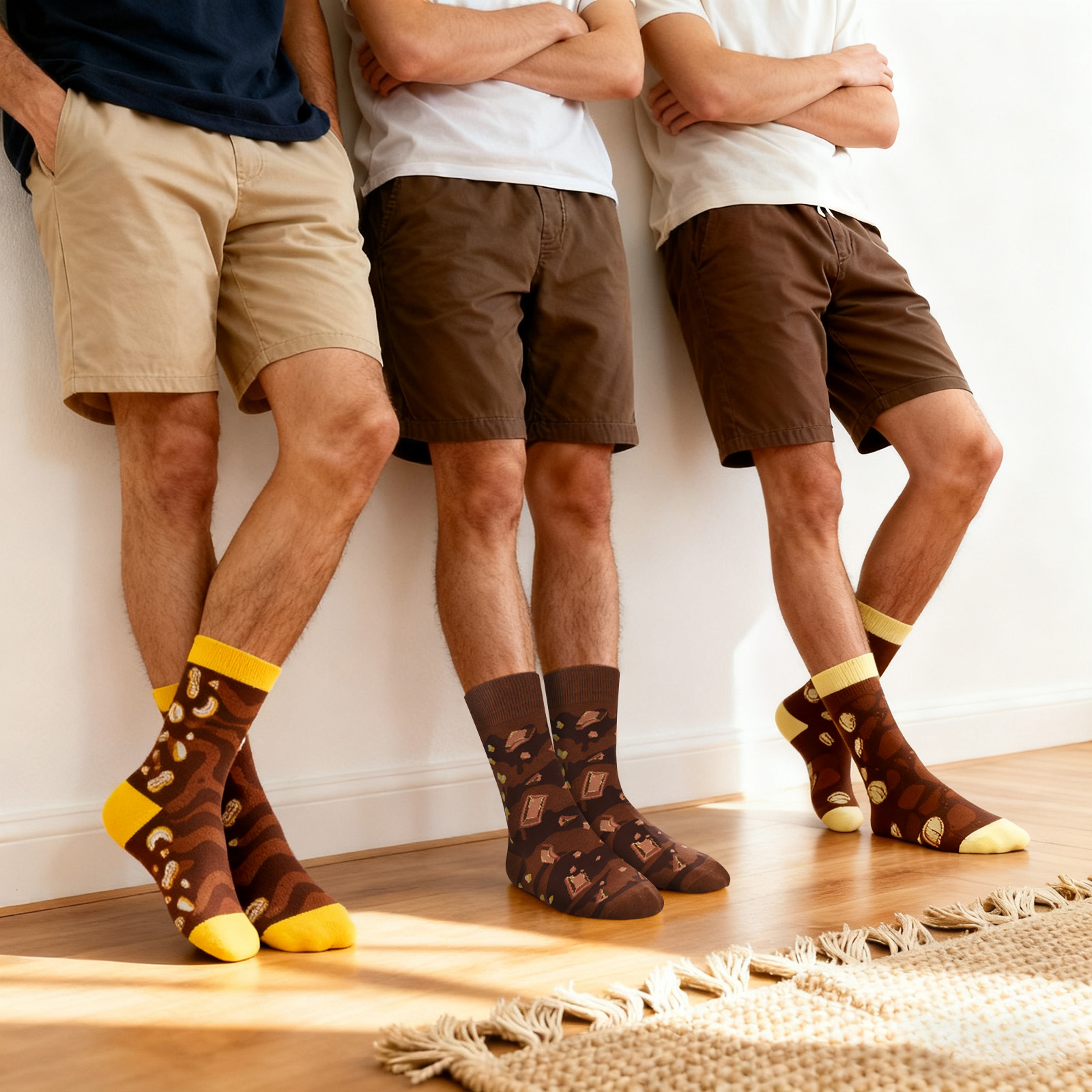 Funny Chocolate Bar Socks-Unique Gag Gifts for Men Women Teen Boys - Novelty Funky Cool Crazy Silly Socks Box- Birthday Easter Fathers Day Fun Gifts for Him Dad Christmas Stocking Stuffers -3 pairs