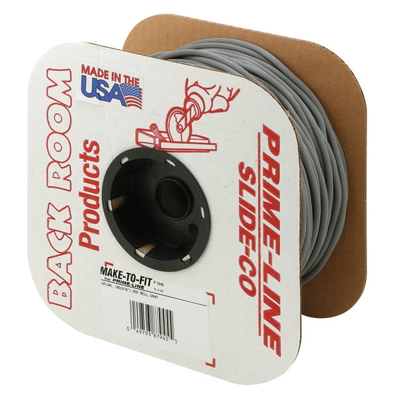 Prime-Line 0.185 In. Dia. x 250 Ft. L. Gray Vinyl Screen Retainer Spline