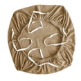 thumbnail image 4 of Fundas elásticas para sillas de oficina, fundas protectoras de asiento de silla, de spandex, extraíbles y elásticas. Marrón claro, 4 of 8