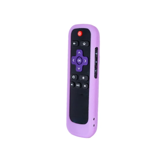 HYRACPO Soft Silicone Protective Case for TCL Roku280 Remote Control,Shockproof & Anti-Scratch Cover with Lanyard,Anti-Lost & Dustproof Protector-Luminous Rosered