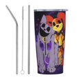 thumbnail image 1 of Taza de café Smiling Critters con tapa, 20 oz, vaso de viaje de acero inoxidable que se mantiene frío durante 9 horas y caliente durante 3 horas, 1 of 7