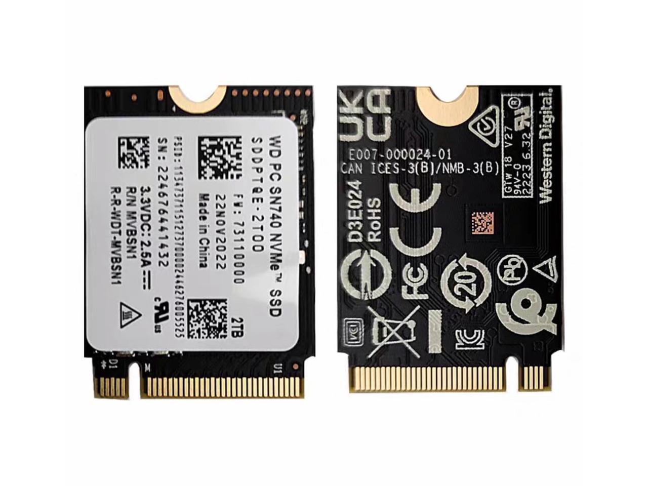 評判 SN740 NVMe SSD M.2 2230 2TB RC71L 未開封 i9tmg.com.br