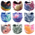 thumbnail image 3 of Boho Hair Scarfs for Women Girls Criss Cross Elastic Hair Bands Wide Knotted Headbands Tie Dye Turban Twist Headbands Sport Head Wraps 09, 3 of 8