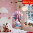 thumbnail image 3 of WEGFTDUOP Christmas Santa Hot Air Parachute 2D Acrylic Car Key Chain Pendant Holiday Decorations Props, 3 of 3