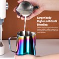 thumbnail image 5 of 304 Stainless Steel Milk Frothing Pitcher Colorful 20 oz 600 ml Creamer Cup with Measurement Scale for Coffee Espresso Machines, 5 of 9