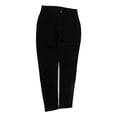 thumbnail image 3 of Pantalones de tobillo Nikou de tiro medio para mujer ajustados informales con cremallera y botones negro S, 3 of 15