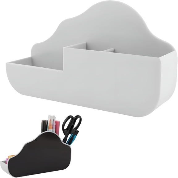 CCOCC Cloud Style 3 Compartment Magnetic Dry Erase Marker Holder,Pen Pencil Organizer for Refrigerator,Whiteboard,Locker Accessories