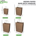 thumbnail image 4 of (50 Pack) EcoQuality Brown Kraft Paper Bags with Handles 12x7x13 inch, Paper Shopping Bags, Gift Bags, Party Bag, Merchandise Bags, Reusable Grocery Bags, Takeout Bags, Retail Bags for Business, 4 of 6