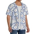 thumbnail image 2 of KLL Rabbit And Floral Print Men's Shirt Short Sleeve Button Down Summer Cuba Beach Shirts- XX-Large, 2 of 5