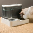 thumbnail image 7 of AJZIOJIRO 2 In1 Cat Feeder Pet Water and Food Bowl Set with Automatic Gravity Water Dispenser Large Capacity Pet Dry Food Dispenser for Large to Small Pets, 7 of 7