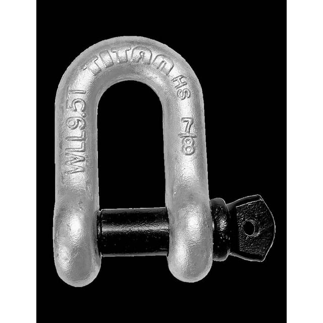 Titan Marine Boat Anchor Shackle 10319620 Screw Pin; 4000 Pound Working Load Limit; 3/8 Inch; Hot Dip Galvanized; Alloy; Chain Type