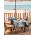 thumbnail image 2 of Outdoor Tablecloth with Umbrella Hole for Patio/Picnic/Party/Camping, Grey Coastal Beach Waterproof Table Cloth Rectangle Table Cover Washable, Summer Vintage Surfboards Coconut Tree (52"x 70"), 2 of 9