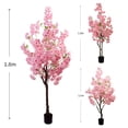 thumbnail image 3 of Artificial Cherry Blossom Tree, 4.9ft/5.9ft Tall Decorative Faux Cherry Blossom Silk Tree In Pot, Home Indoor Corner Decor For Wedding Party Decor, 3 of 8