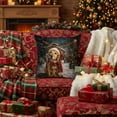 thumbnail image 2 of Festive Christmas Print Pillow Cover - Soft Holiday Decor for Couch, Sofa, Car Seat or Living Room, Cozy Decorative Accent C, 2 of 6