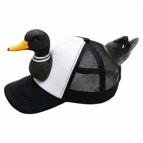 Duck Baseball Cap with Mesh Panels, 3D Accent, Adjustable Hat for Travel, Music Festival, and Daily Wear