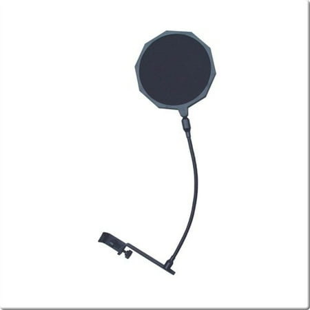 Flat Clamp Pop Filter SP-SPS013 - Sound Professionals - Studio Pop Filter/Screen with Gooseneck and Clamp (Attaches to Standard Mic Stands) - Similiar to Nady MPF-6, Windtech SPS-K, SPS-1 ()