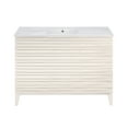 thumbnail image 4 of Cascade 48" Freestanding Bathroom Vanity in White Oak with 3-Hole Widespread Sink Top, 4 of 9
