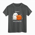 thumbnail image 6 of CAUYDY Toddler Pajama Girls Halloween Short Sleeve Top Sleepwear Cute Pumpkin Ghost Print Kids Loungewear Sizes 3-4 Years, 6 of 6