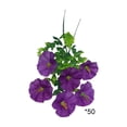 thumbnail image 2 of Artificial Petunia Flowers 50 Stems 13 Inch UV Resistant Fake Petunia Bouquet, Realistic Faux Floral Bundle for Outdoor Garden Patio Window Box Hanging Basket Home Decor, 2 of 6