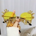 thumbnail image 2 of Large Frame Inlaid with Artificial Crystal Glasses Water Drop Funny Party Style Fashionable Commuter Style, 2 of 10