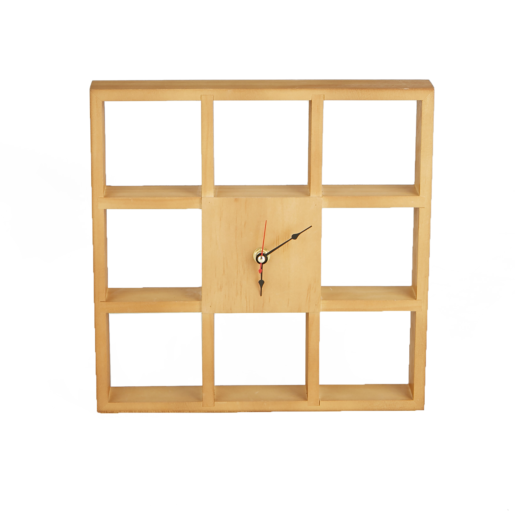 Mind Reader Wall Shelf Clock For Kitchen Bedroom Bathroom Office Use Brown Walmart Com Walmart Com