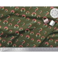 thumbnail image 3 of Soimoi Green Rayon Fabric Text & Paint Brush Art & Craft Print Fabric by the Yard 42 Inch Wide, 3 of 3