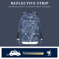 thumbnail image 5 of FORMRS Unisex School Backpack 17" Student Travel Bag with Laptop Compartment, Blue Garden Pattern, 5 of 7