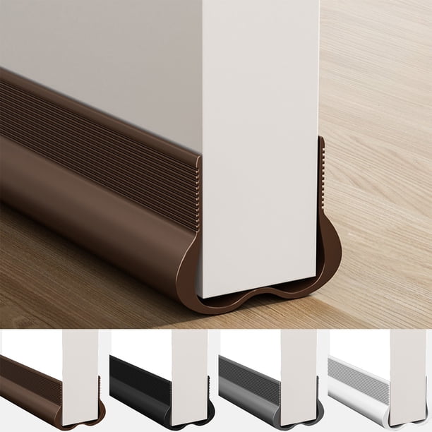 Tira De Sellado De Pvc Burlete de PVC negro para debajo de la puerta, relleno de huecos para puertas, para bloquear el ruido, el viento y los insectos (1 pieza) Rkxzt