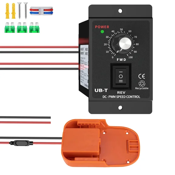 DC 12-60V Motor Speed Controller for Power Wheel Adapter For Ridgid 18v Battery