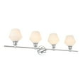 thumbnail image 4 of Gene 4 light Chrome and Frosted white glass Wall sconce, 4 of 7
