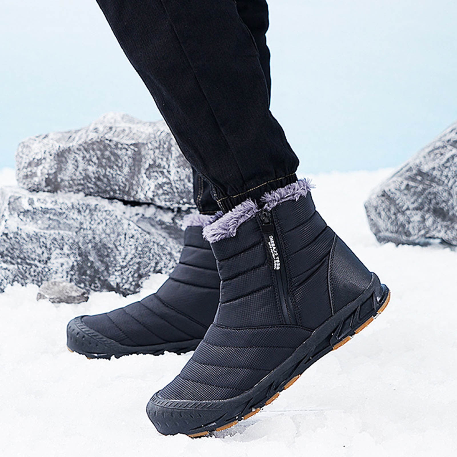 winter boots mens waterproof short boots