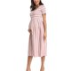 thumbnail image 5 of Lucakuins - Vestido de verano para mujer, informal, para embarazo, manga corta, cuello redondo, floral/rayado, para baby shower Lucakuins  moda, 5 of 7