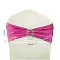 thumbnail image 3 of BalsaCircle 5 Fuchsia Metallic Spandex Chair Sashes Silver Round Buckles Party Ceremony, 3 of 8