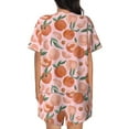 thumbnail image 6 of Fuzoiu Painting Peach Print Women's Short-Sleeved Pajama Set,Lounge Sleepwear Set,Womens Pajama Sets 2 Piece,Button-Up Top and Shorts with Pockets-4X-Large, 6 of 7