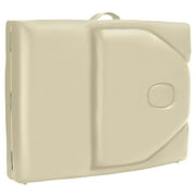 Saloniture Professional Portable Massage Table with Backrest - Cream