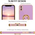 thumbnail image 2 of iPhone X Case,iPhone Xs Case,Slim Fit Soft 360° Ring Holder Kickstand Magnetic Car Mount Supported Soft Shockproof Drop Protective Phone Cover for Apple iPhone X/XS 5.8 Inch, Purple/Golden, 2 of 18
