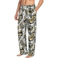 thumbnail image 2 of Uemuo Tulips Flowers Pattern Men's Wide Leg Palazzo Lounge Pants with Pockets Light Weight Loose Comfy Casual Pajama Pants-Large, 2 of 9