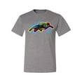thumbnail image 2 of Wild Bobby, Colorful Sea Turtle Swimming Animal Lover Men's Graphic T-Shirt, Heather Grey, X-Large, 2 of 3
