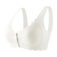 thumbnail image 1 of Womens Daily Solid Sexy Comfortable Open Front Bra Straps Breast Cup Fixed Cup Underwear, 1 of 6