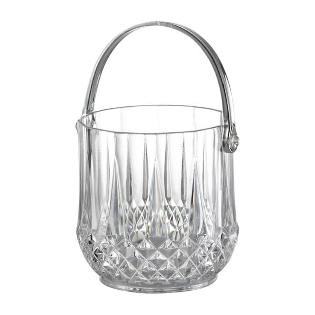 Cubo de hielo y pinzas con asa para bebidas de fiesta, ideal para botellas de champán Ronda clara