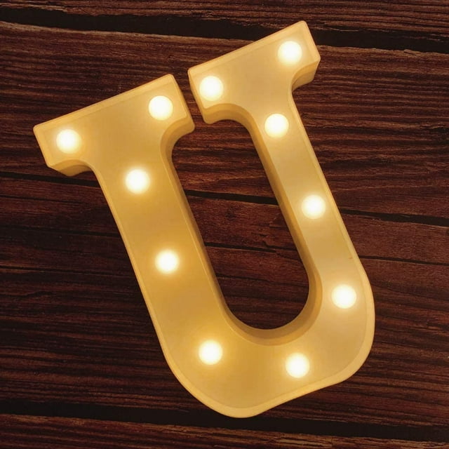 Luces LED de letras para marquesina, 26 letras del alfabeto iluminadas, letrero con números para bodas, fiestas de cumpleaños, lámpara de Navidad a pilas, luz nocturna, decoración de bar para el hogar