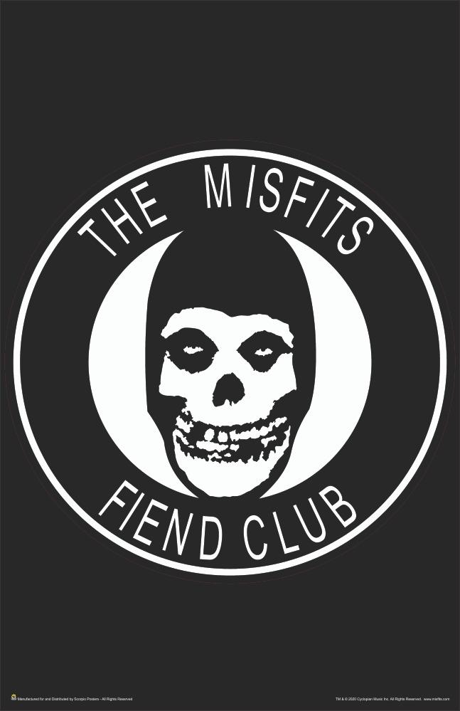 Fiend Skull Laminated Poster 24x36 inches Details about   Misfits 