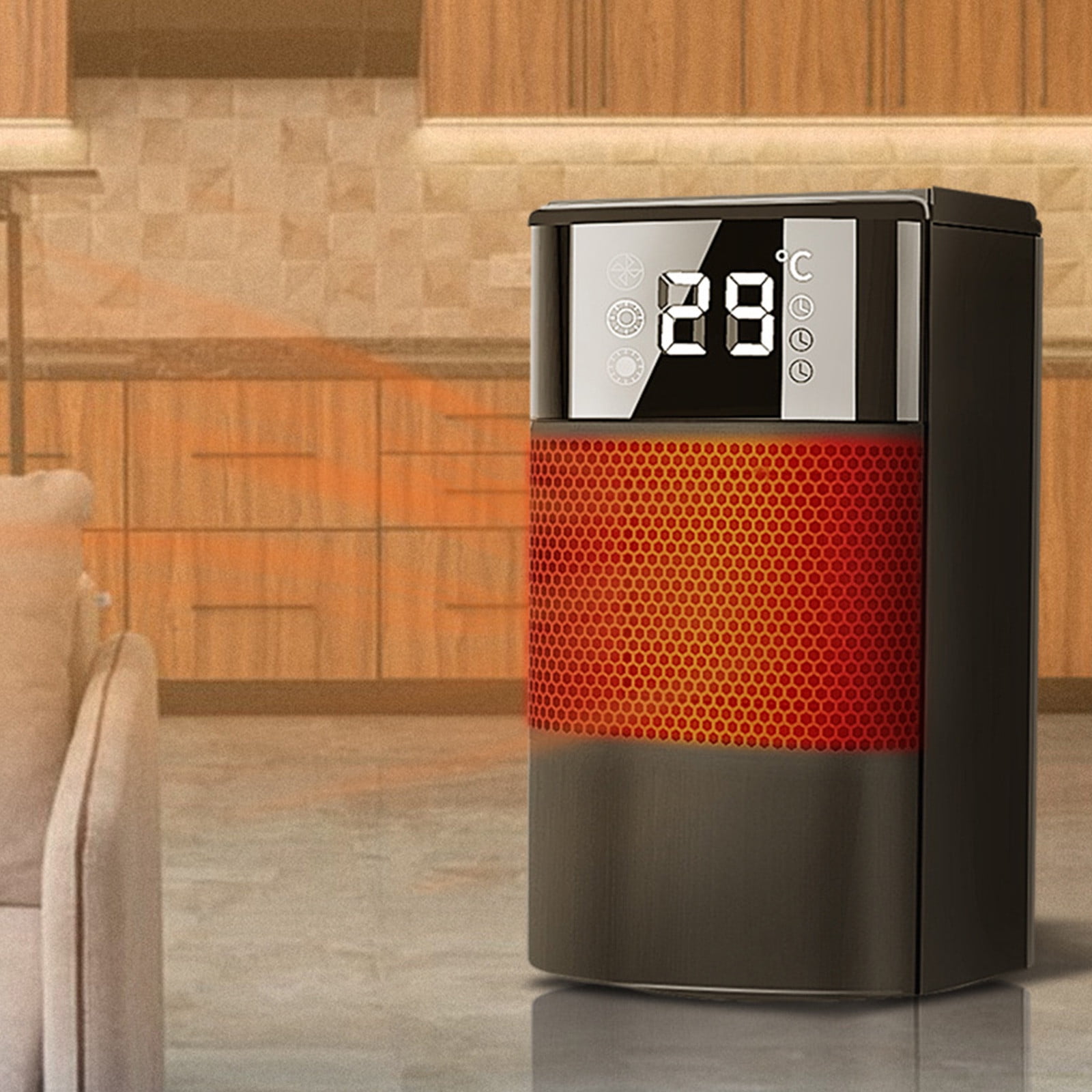 Vggrvlo Space Heater 1500W/750W Safe and Quiet Heater Fan With Tip-Over Protection 11.5ft/s Portable Electric Heaters for Office Home