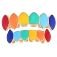 thumbnail image 2 of 6 colores Hip Hop Dientes Parte e inferior Diente Grill Cobre Vampire Oro 18K Zulema Parrillas de dientes de colores, 2 of 8