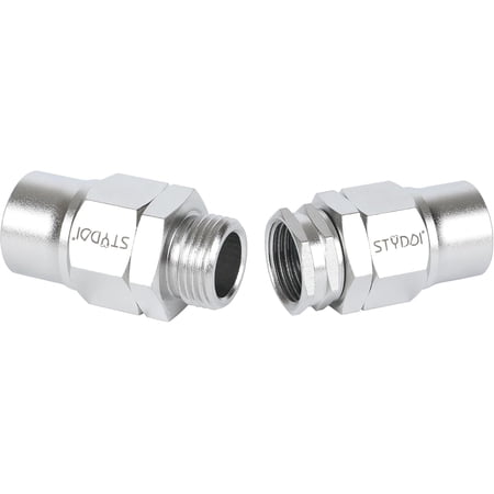 STYDDI 304 Stainless Steel 3/4-Inch Garden Hose Repair Fittings Kit, Heavy-Duty Male and Female Water Hose Replacement Ends Coupler, Lead-free Hose Mender Connector for 3/4" Garden Hose